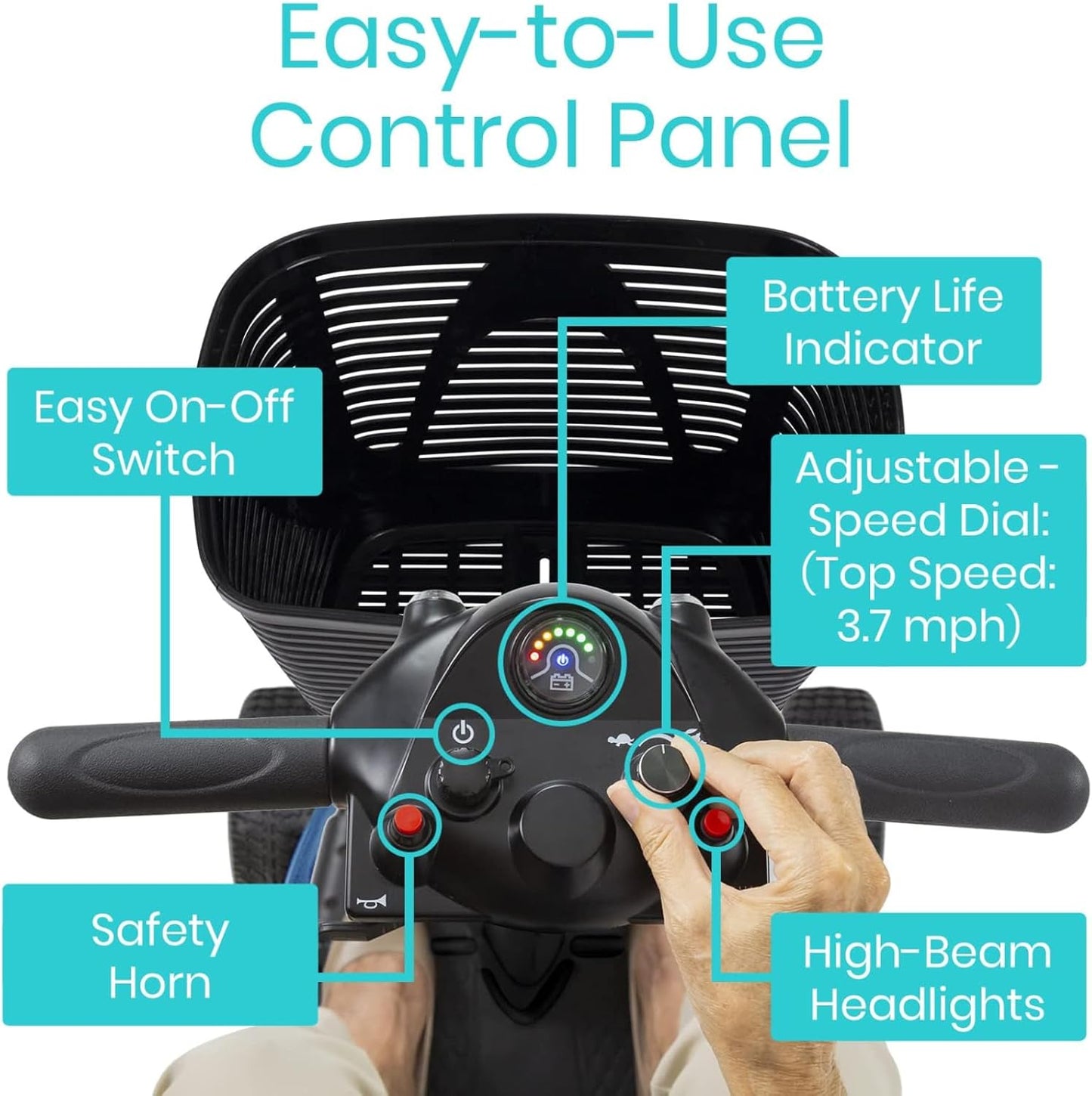 Vive 4-Wheel Mobility Scooter – Portable Freedom of Movement