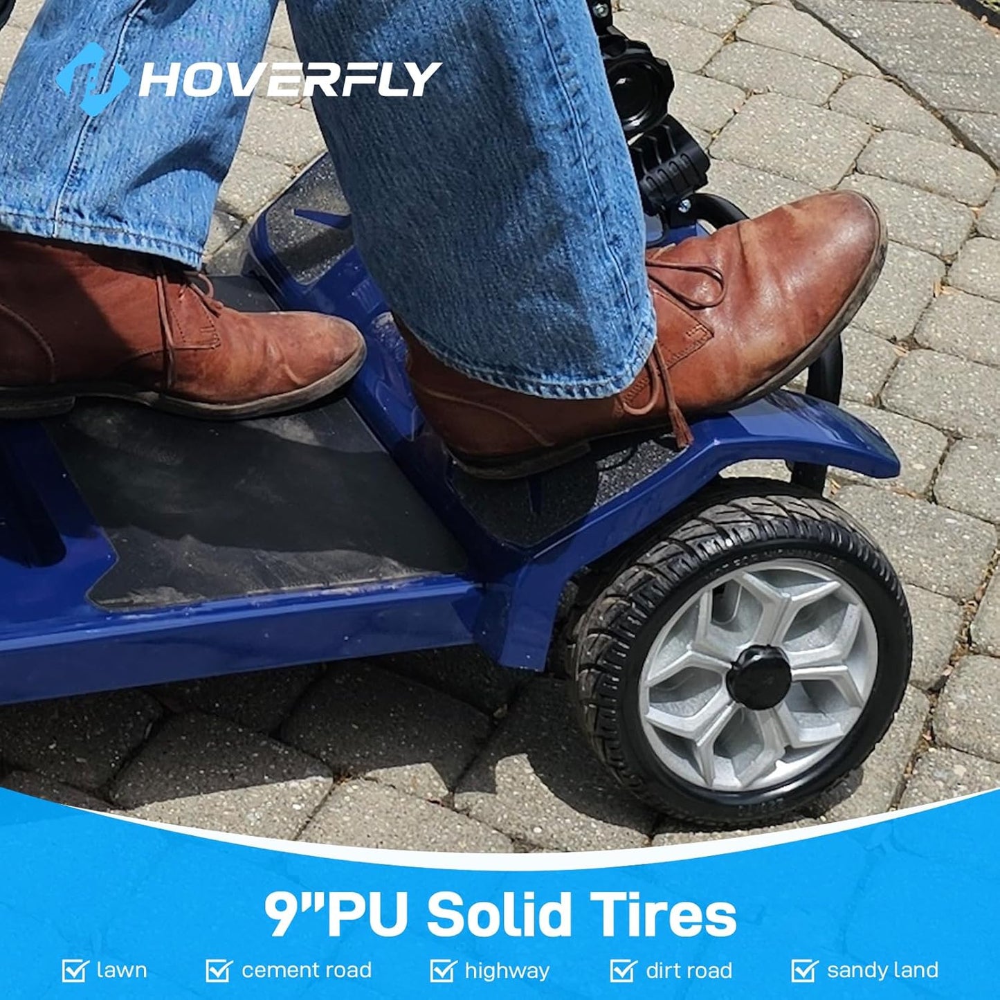 4-Wheel T4 Mobility Scooter - 12.4 Mile Range, Removable Battery & Swivel Seat