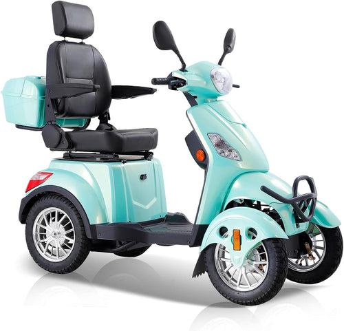 Mobility Scooters for Seniors,Heavy-Duty 4 Wheel Mobility Scooters for Travel,500Lbs Capacity 800W All Terrain Handicap Scooters for Adults (Green)