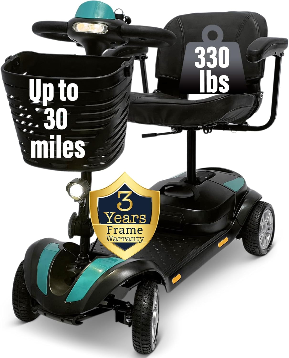 Mobility Scooters for Adults, Powered Mobility Scooter for Seniors with Seat, Z-4 Long Range Mobility Scooter, 330 Lbs Weight Capacity, 4 Wheel Motorized Power Scooter (12AH, Super Seat)