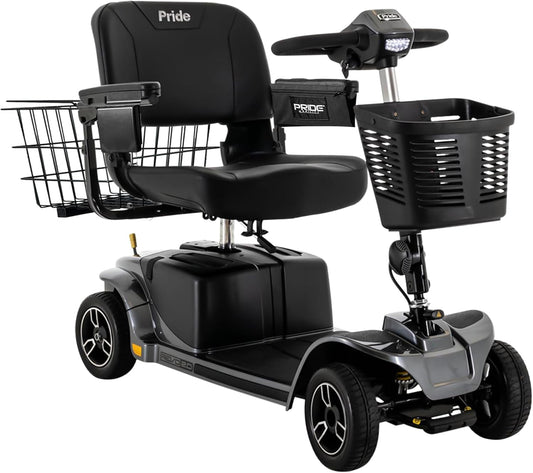 Moobility Revo 2.0 + Accessories, Heavy Duty 4 Wheel Mobility Scooter for Adults, 400 Lb Capacity, 20" Wide Seat, LED Headlight,17.8 Miles per Charge, CTS Suspension, Service Warranty